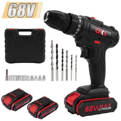 Electric Drill 3/8  Power Cordless Screwdriver 31PCS Drill Set With Battery USA • $17.55