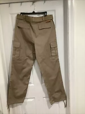 Bon-Bel Men's Size 34x32 Premium Utility Cargo Pants Vintage Y2K Tan Deadstock • $25.95