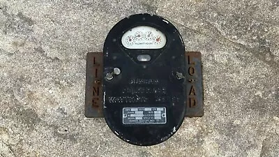 Vintage / Antique Duncan 3 Phase Watthour Meter Metal Cover Cast Iron Base • $195