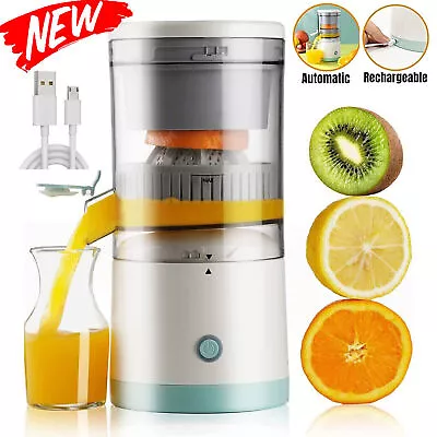 Electric Citrus Juicer Rechargeable Hand Free Masticating Orange Lemon Squeezer • $18.99