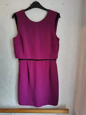 Ladies SPOTLIGHT By WAREHOUSE Magenta Dress Size 12 • £3.49