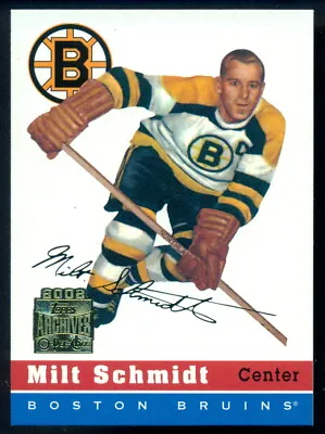 1954-55 Topps Hockey #60 Milt Schmidt RC MINT Boston Bruins Rookie 2002 Reprint • $21.24