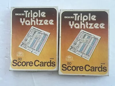 Deluxe Triple Yahtzee 2x Replacement Score Cards Vintage 1978 • $20