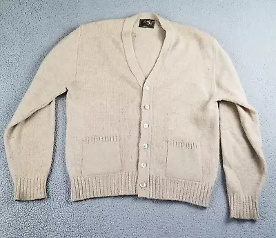 Vintage Lord Jeff Cardigan Sweater Men Large Kurt Cobain Wool Button • $34.88