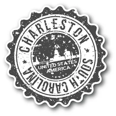 Charleston City South Carolina USA State Vintage  Vinyl Sticker Bumper Decal • $2.75