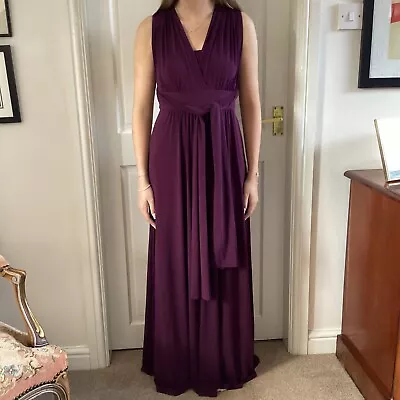 M & S Collection Purple Multi-way Special Occasion Maxi Dress Size 8 • £9.99