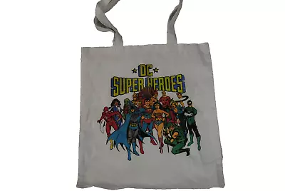 DC SUPER HEROES LOGO TOTE BAG X 2 NEW OFFICIAL WONDER WOMAN BATMAN SUPERMAN HAWK • £5.99