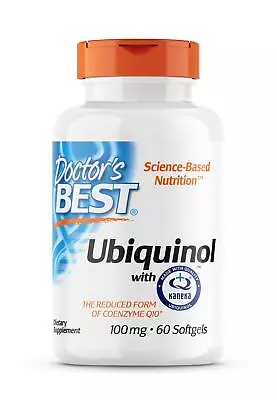 Doctor's Best Ubiquinol With Kaneka 100mg 60 Softgels CoQ10 Heart Energy Support • £49.68