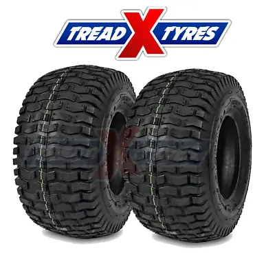 2x 4ply Lawn Mower 15x6.00-6 Grass Tyre Garden Tractor 15x 600 6 Golf Buggy Turf • £48.99