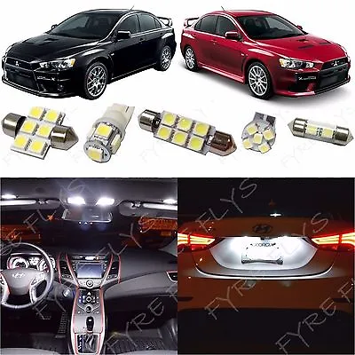 6x White LED Lights Interior Package Conversion Kit For Lancer Evo X #ML3W • $9.74