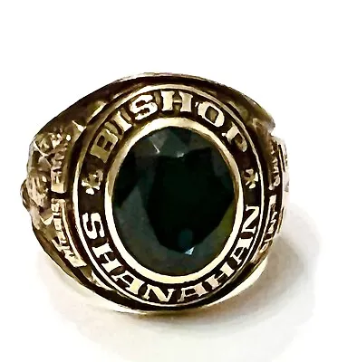 $379.99 • Buy 10K Yellow Gold 1976 Bishop Shanahan Sz 7 Josten’s Class Ring 11.54 Grams