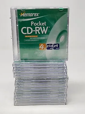Memorex Pocket CD-RW 8cm Rewritable 210 MB 24 Minute 4x  5-Pack Lot Of 4 • $29.95