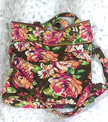 Vera Bradley English Rose Large Tote Bag Multi Strap Magnetic Close Winter 2012 • $13