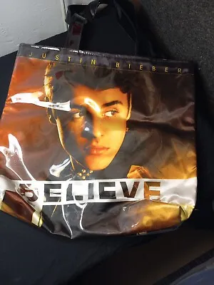 £12.78 • Buy Justin Bieber Believe Vinyl Tour Bag Tote Extra Large 15x15 /51