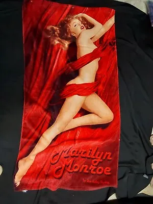 Marilyn Monroe By Tom Kelley Red Velvet Beach Towel 30×58 • $40