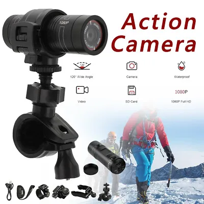 Action Camera Underwater Cam Helmet DV Video Recorder Bike Sports Mount 1080P HD • £23.98