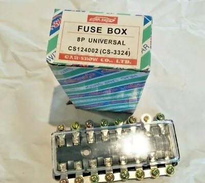 Car-Show CS124002 - 8-Way GLASS Or CERAM Fuse Box - Auto/Marine/ATV/SUV-Off Road • $23