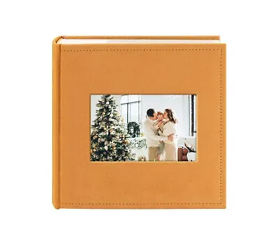 $21.98 • Buy Photo Album Christmas Vacation Memories For 200 4x6 Picture Pockets Suede Orange