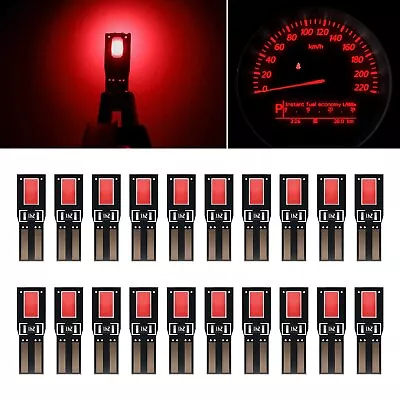 Red 20X T5 5630 LED Gauge Cluster Dash Instrument Light Bulb 73 74 58 • $18.88