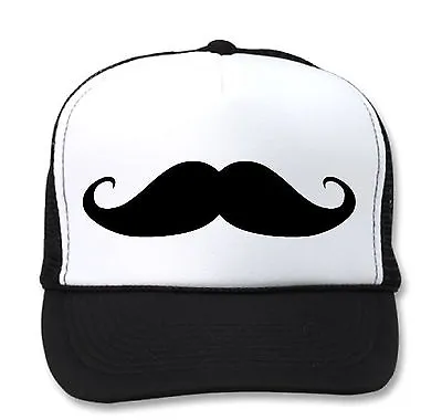 $9.99 • Buy MUSTACHE TRUCKER HAT Moustache Mesh Cap Funny Snapback Hipster YOLO Girls Men  