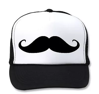 MUSTACHE TRUCKER HAT Moustache Mesh Cap Funny Snapback Hipster YOLO Girls Men   • $9.99