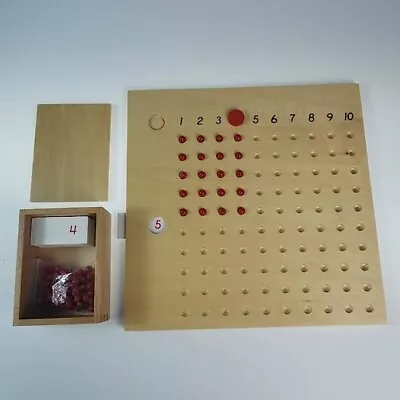 Wooden Montessori Multiplication Board Game • $27.69