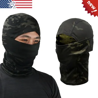 Tactical Balaclava Hood Training Military Camo Face Mask Helmet Liner Headwear • $5.89