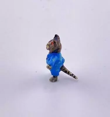 Gorgeous Antique Austrian Vienna Cold Painted Bronze Cat Wearing Blue Suit • $190