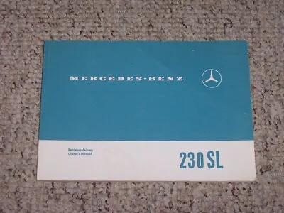 1966 Mercedes Benz 230SL 230 SL Owner Operator Manual User Guide • $489.30