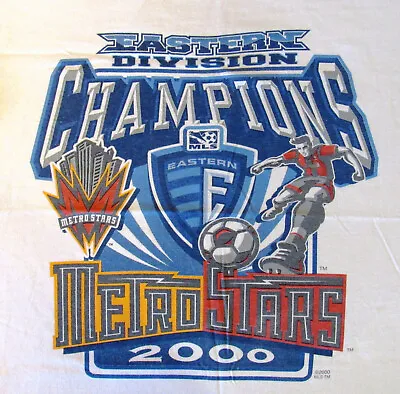 Vintage MLS NY/NJ Metrostars 2000 Eastern Division Champions T-Shirt Size M • $49.99