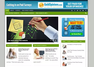 Cash In On Paid Surveys Website With Affiliates | Make Money From Home • $6.98