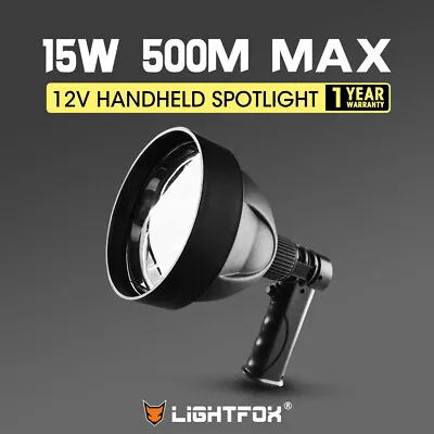 15W T6 Handheld Spot Light Rechargeable LED Spotlight Hunting Shooting 12V • $54.95