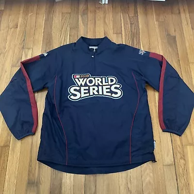 2009 World Series New York Yankee Pullover Jacket Men's Majestic MLB Cool Base L • $68.79