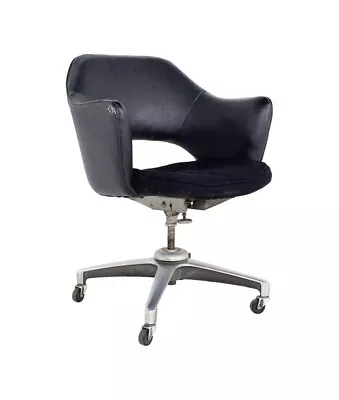 Saarinen Style Mid Century Wheeled Desk Chair • $647