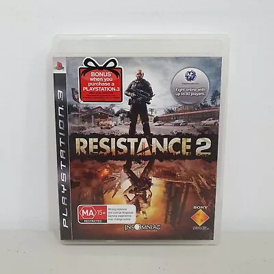 Resistance 2 Sony Playstation 3 PS3 Game Free Postage No Manual  • $14.99