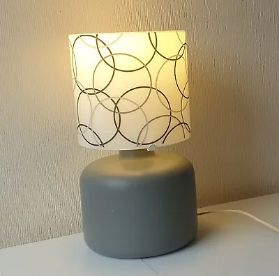 Very Rare Ikea 'Limbo' Glass & Ceramic Drum Lamp Maria Kariis Sweden 37cm 90's • £160