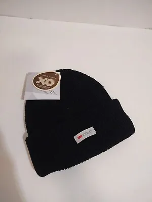 XO 3M Thinsulate Black Beanie Hat NWT • $7.99