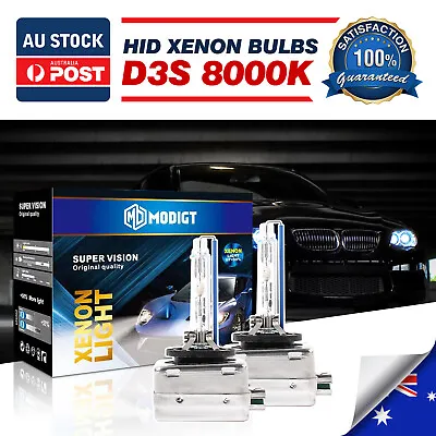 2X D3S 8000K 35W HID Xenon Headlight Globe For Jeep Grand Cherokee 2014 - 2018 • $46.47