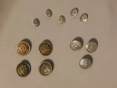 Vintage Military Buttons ( Lot Of 12 ) • $23.99