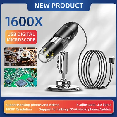 USB-C Digital Monocular Microscope Magnifier For IPhone&Android Phone 1600 Zoom • $22.92