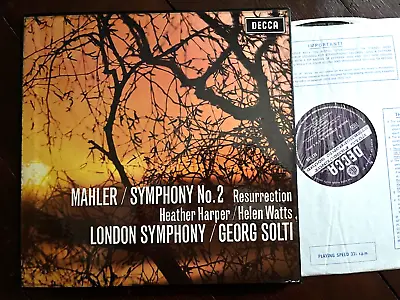SET 325-6 Mahler Symphony No. 2 Solti LSO 2 LP Box • £30