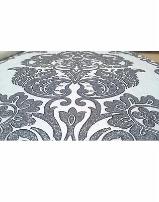 1 Roll Of BHF FD40896 Rochester Damask Wallpaper - Black/White Batch Number 8 • £7.99