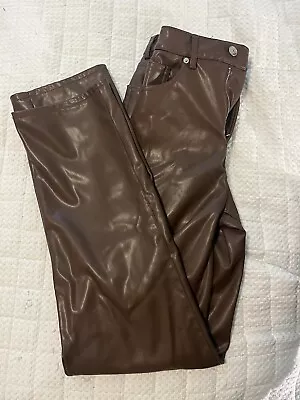 Brown H&M Leather Pants • $18