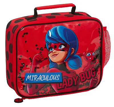 Miraculous Lunch Bag Girls Red Ladybug Sequins School Cooler Lunch Box For Kids  • £11.95