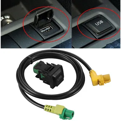 Vehicle USB AUX Button Switch Cable Fits VW Rabbit GOLF MK6 JETTA Radio RCD310 • $11.60