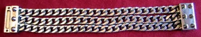 Vince Camuto Unisex Silver Tone Chain Link Bracelet With Spiked Clasp • $5