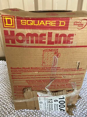 $45 • Buy Square D Homeline Main Lug Load Center 100 Amp 6 Space HOM6 12L 100RBCP