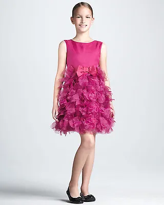 Marchesa Neiman Marcus + Target Girls Fuchsia Pink Petal Skirt Dress Sz L L96504 • $59.25