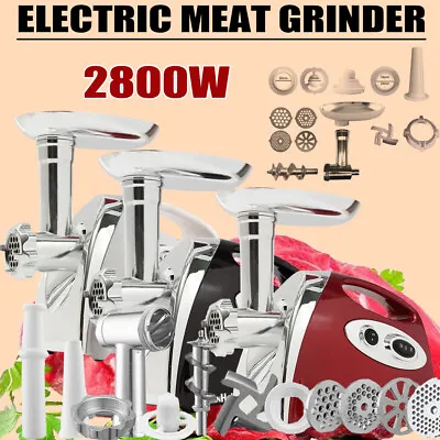 £38.79 • Buy 2800W Electric Food Meat Grinder Mincer Machine Mincing Sausage Maker Filler