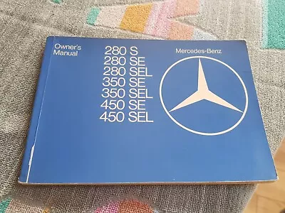 Mercedes Benz S Class 280 350 450 SE SEL S W116 Owner's Manual Driver's Handbook • $37.88
